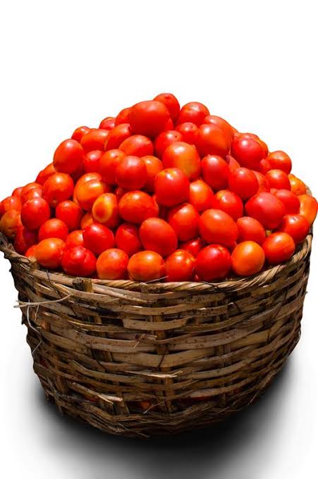 Fresh Full Basket Of Tomatoe
