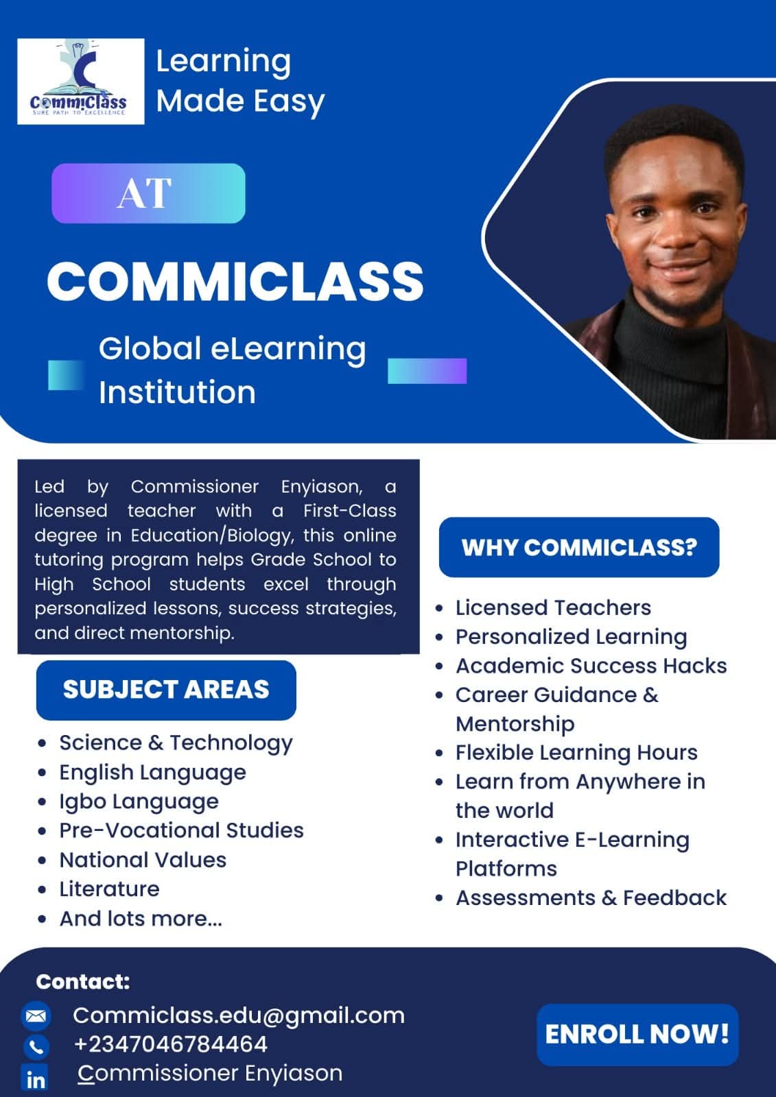 Commiclass Online Tutoring Services for Primary and Secondary Students